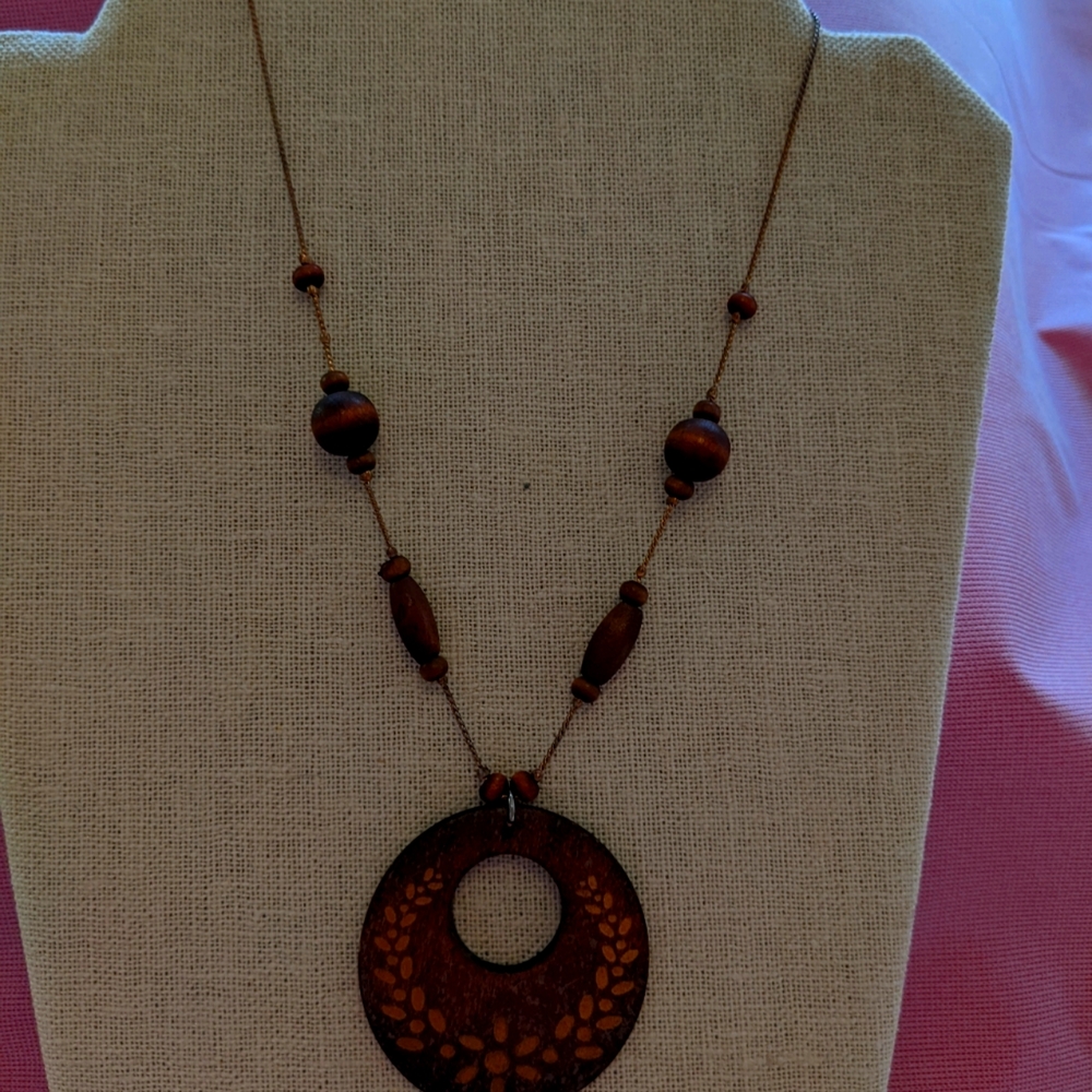 Homemade Vintage Wooden Necklace